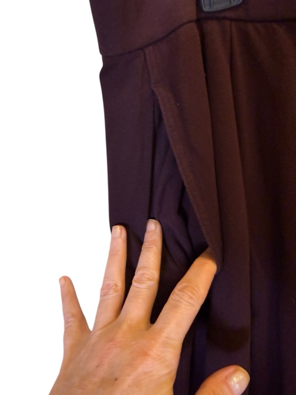 Eileen Fisher Women’s Burgundy Lagenlook Minimalist Organic Cotton Capris sz XL - Picture 3 of 11